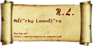 Márky Leonóra névjegykártya
